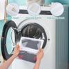GOCOHHI 4 Pcs Sock Laundry Bag with Mesh & Zipper, Hanging Laundry Bags for Washing Machine, Adult & Kids Sizes, 28 Pockets, White view 3
