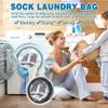 GOCOHHI 4 Pcs Sock Laundry Bag with Mesh & Zipper, Hanging Laundry Bags for Washing Machine, Adult & Kids Sizes, 28 Pockets, White view 4