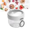 Betued Overnight Oats Containers with Lids, Oats Overnight, 600ML Overnight Oat Container, Overnight Oats Containers with Lid and Spoon PP Overnight Oats Jars Storage Container (White) view 1