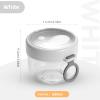 Betued Overnight Oats Containers with Lids, Oats Overnight, 600ML Overnight Oat Container, Overnight Oats Containers with Lid and Spoon PP Overnight Oats Jars Storage Container (White) view 2