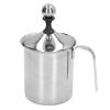 800ML Stainless Steel Manual Milk Frother,Hand Pump Milk Foamer,Manual Milk Frother Double Layer Stainless Steel Hand Pump Milk Foamer for Kitchen Cappuccino Latte view 3