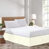 Dee's Collection Ivory Magic Bed Skirt Cal King Size -22 Inch Drop Split Corner Magic Bedskirts -Microfiber Box Magic Bedskirts -Never Lift Your Mattress - Hotel Quality Magic Bed Skirt view 1