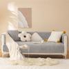 vctops Soft Velvet Sofa Couch Cover Tropical Leaf Pattern Sectional Couch Covers Non Slip Sofa Slipcover Furniture Protector for Kids Dogs Pet, 1 Piece/Not All Set (Grey,27"x59") view 2