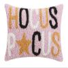 Peking Handicraft Hocus Pocus Halloween Polyfill Hook Throw Pillow, 12-inch Square, Wool and Poly Velvet, Holiday Seasonal Decoration view 1