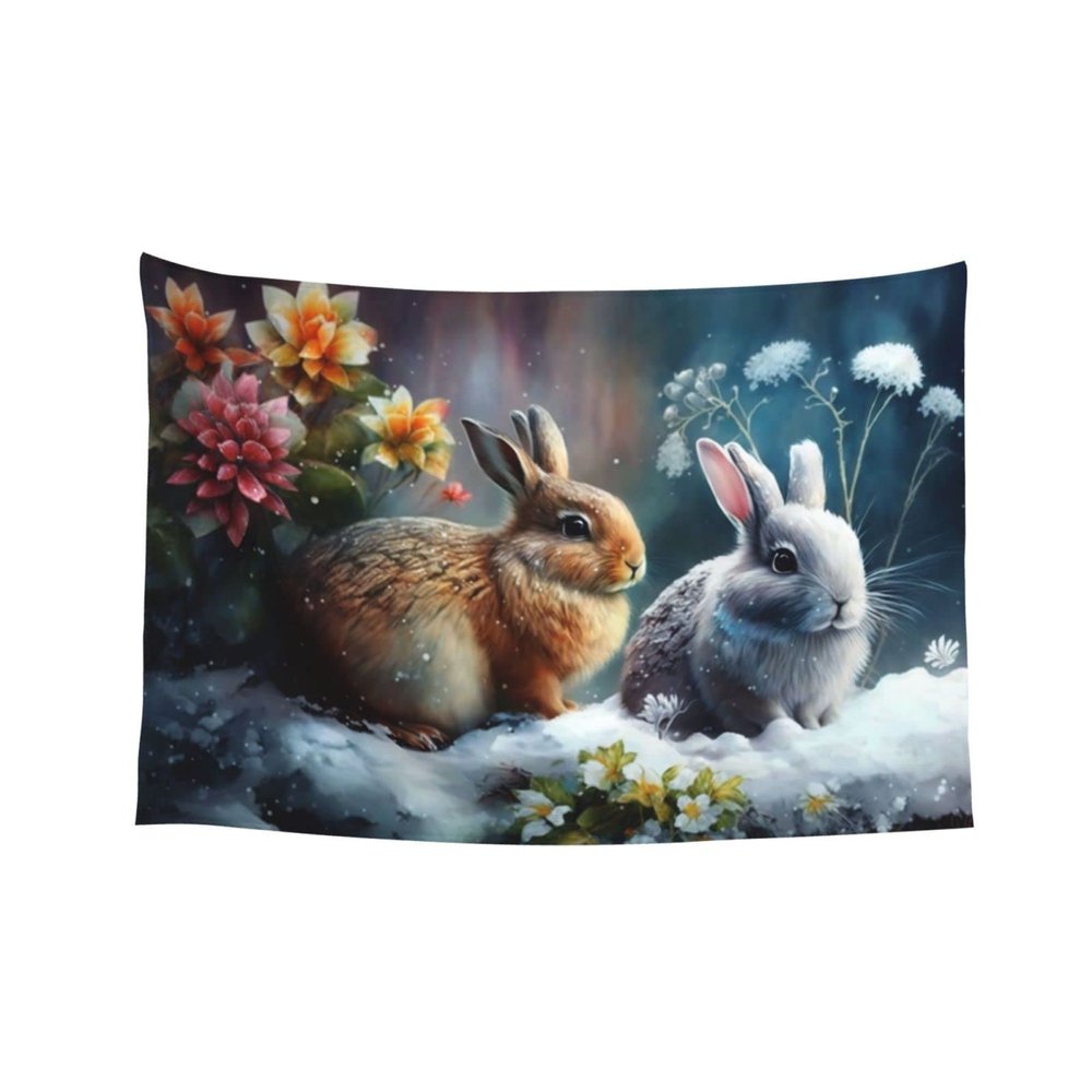 Baxozud very cute rabbits Home decoration,Tapestry Psychedelic Tapestry Wall hanging Bedding Tapestry