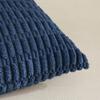 Fancy Homi 4 Packs Dusty Blue Decorative Throw Pillow Covers 16x16 Inch for Living Room Couch Bed Sofa, Rustic Farmhouse Boho Home Decor, Soft Plush Striped Corduroy Square Cushion Case 40x40 cm view 4
