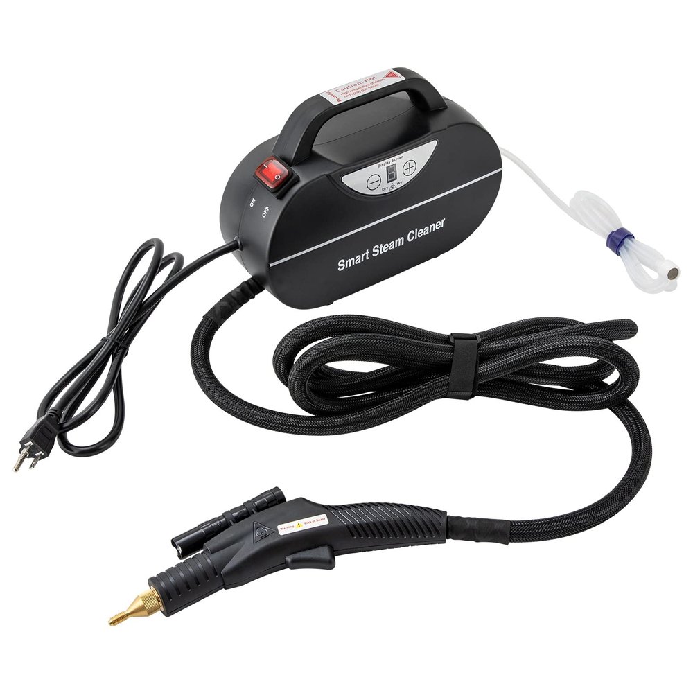 1800W Steam Cleaner High Pressure High Temperature Steam Cleaning Machine Multifunction Handheld Steam Cleaning for Kitchen Car Stoves Windows Floors,Long Hose (Black)