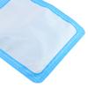 AGALUS 100PCS Translucent Window Colored Woven Design Flat Zip Seal Packaging Bags with Butterfly Hang-Hole (Blue) view 3