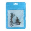 AGALUS 100PCS Translucent Window Colored Woven Design Flat Zip Seal Packaging Bags with Butterfly Hang-Hole (Blue) view 4
