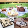 Aeibun Metal Napkin Holder for Table with Weight Arm - Flat Paper Napkins Holders for Kitchen Table with Wooden Base, Farmhouse Tissue Holder Dispenser for Cocktail, Bathroom, Party, Room Decor view 3