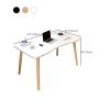 KWOKING Parsons Base Type Office Desk Contemporary Wooden Writing Desk Nordic Desk Computer Desktop Table Modern Bedroom Home Office Desk Student Learning Writing Desk Natural 47.5"L x 23.5"W x 29"H view 2