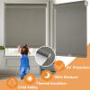 Persilux Free-Stop Cordless 100% Blackout Roller Blinds for Window Shades with Texture Fabric Anti-UV Thermal Insulated Privacy Roller Shades for Windows Blinds for Home (18" W x 72" H, Earth Brown) view 3