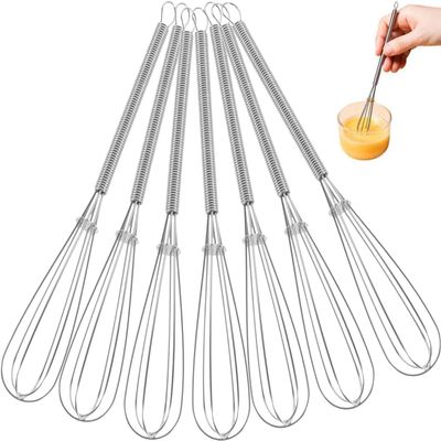Beavorty 7pcs Stainless Steel Hair Color Whisk Hair Dye Mixer Salon Tools for Diy Non-skid Handle for Comfortable Mixing Versatile Use for Eggs Cream