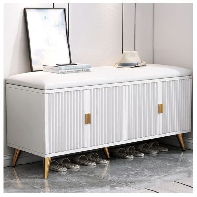 Changing Shoe Stool Home Porch Shoe Cabinet Padded Bench Nordic Modern Minimalist Shoe Changing Stool Collapsed Cloakroom Sofa Stool Modern Shoe Changing Stool 120 * 30 * 50cm,A