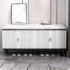 Changing Shoe Stool Home Porch Shoe Cabinet Padded Bench Nordic Modern Minimalist Shoe Changing Stool Collapsed Cloakroom Sofa Stool Modern Shoe Changing Stool 120 * 30 * 50cm,A view 3