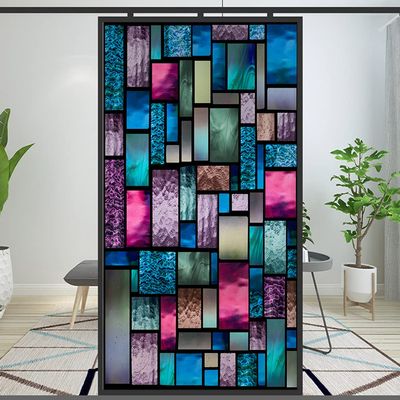 Privacy Windows Film European Church Style Stained Glass Static Cling Decorative Frosted Window Stickers (Pattern 6,15.7"x23.6"(40x60cm))