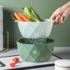 VOGMAR Double-Layer Vegetable Washing Basket Plastic Drain Basket Living Room Home Washing Fruit Plate Kitchen Fruit Basket Storage Basket view 2