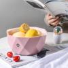 VOGMAR Double-Layer Vegetable Washing Basket Plastic Drain Basket Living Room Home Washing Fruit Plate Kitchen Fruit Basket Storage Basket view 4
