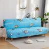 FIBITA Armless Sofa Bed Cover 3 Seater Stretch Printing Couch Sofa Slipcover Polyester Non-Slip Futon Sofa Cover Protector fits Folding Sofa Bed Without Armrests (Color : #7, Size : 190-210cm) view 1