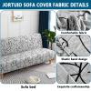 FIBITA Armless Sofa Bed Cover 3 Seater Stretch Printing Couch Sofa Slipcover Polyester Non-Slip Futon Sofa Cover Protector fits Folding Sofa Bed Without Armrests (Color : #7, Size : 190-210cm) view 2