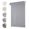 Persilux Free-Stop Cordless 100% Blackout Roller Window Shades with Texture Fabric Thermal Insulated Roller Shades for Windows Roller Blinds for Windows, Easy to Install (37" W x 64" H, Stone Grey) view 1