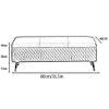 Folding Storage 80x40x45cm Rectangular Bench Technology Cloth Cushion Toy Box Three-Dimensional Diamond Design with Metal Legs 150kg(Color:Green) view 3