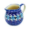 Polmedia Polish Pottery Pitcher UNIKAT - Beach At Sunset Pattern Handmade in Boleslawiec Poland + Certificate of Authenticity view 1