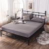 FCLDESHOP Soft Sheet,Easy Care Bottom Sheet,5 Sides Waterproof Brushed Waterproof Fitted Sheet, Bedroom Hotel Solid Color Urine-Proof Mattress Cover Bedspread,Dark Grey,Full 137 * 190cm+35cm view 1