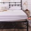 FCLDESHOP Soft Sheet,Easy Care Bottom Sheet,5 Sides Waterproof Brushed Waterproof Fitted Sheet, Bedroom Hotel Solid Color Urine-Proof Mattress Cover Bedspread,Dark Grey,Full 137 * 190cm+35cm view 3