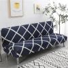 FIBITA Armless Sofa Bed Cover 3 Seater Stretch Printing Couch Sofa Slipcover Polyester Non-Slip Futon Sofa Cover Protector fits Folding Sofa Bed Without Armrests (Color : #35, Size : 190-210cm) view 1