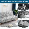 FIBITA Armless Sofa Bed Cover 3 Seater Stretch Printing Couch Sofa Slipcover Polyester Non-Slip Futon Sofa Cover Protector fits Folding Sofa Bed Without Armrests (Color : #35, Size : 190-210cm) view 3