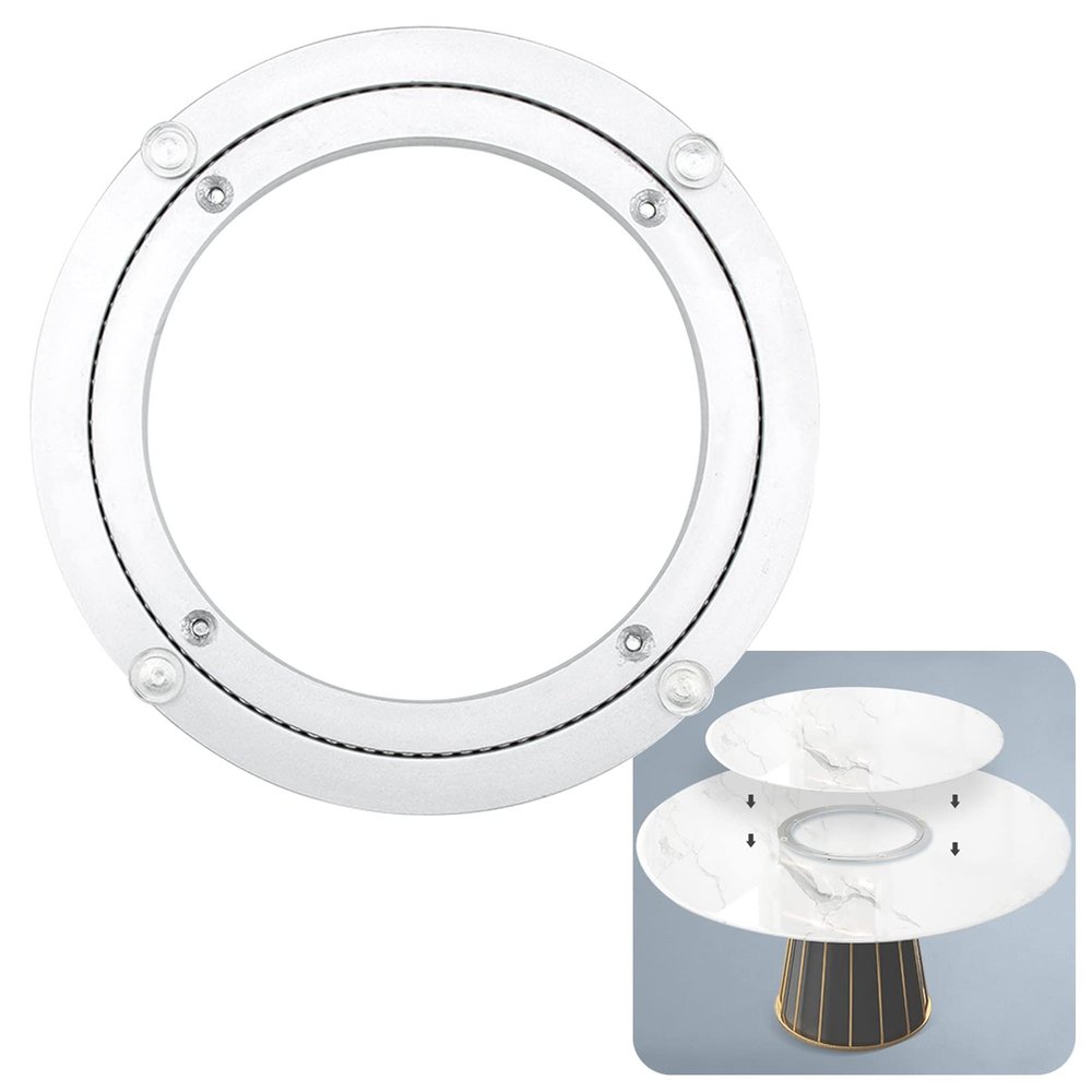 Heavy Duty Aluminium Alloy Rotating Bearing Turntable 5~40 Inch Lazy Susan Ball Bearing, Non-slip Silent Round Table Turntable Base Bearing, With Silicone Cushion