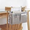 Cosiki Bedside, Bedside Storage/Bedside Hanging Storage Bag Hanging Desk Organizer for Headboards Bunk Beds Dorm Rooms Book Phone Magazine Holder (Grey) view 3