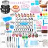 ake Decorating Kit, 672 Pcs Cake Decorating Supplies With Cake Carrier Holder Springform Pan Sets 3-Layer Toolbox Organizer Icing Piping Nozzles Cake Rotating Turntabl Baking Supplies Set Tools view 1