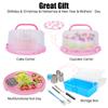 ake Decorating Kit, 672 Pcs Cake Decorating Supplies With Cake Carrier Holder Springform Pan Sets 3-Layer Toolbox Organizer Icing Piping Nozzles Cake Rotating Turntabl Baking Supplies Set Tools view 2