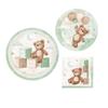 Teddy Bear Themed Baby Shower Party Supplies | Includes Paper Plates and Napkins for 8 People view 1