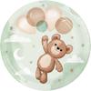 Teddy Bear Themed Baby Shower Party Supplies | Includes Paper Plates and Napkins for 8 People view 3