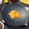 Round Smokeless Grill Insulation Reusable BBQ Maifan Pan Stone Coating Heat Conductivity for Indoor or Outdoor Grilling (34cm) view 3