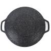 Round Smokeless Grill Insulation Reusable BBQ Maifan Pan Stone Coating Heat Conductivity for Indoor or Outdoor Grilling (34cm) view 4