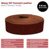 European Leather Work Oil Tanned Waxy Finish Leather 5-6 oz (2-2.4mm) Belts Size: 10"x84" (25.4x213 cm) | Burgundy Color | Natural Grass Fed Full Grain Cowhide Straps, Strips, Knife Sheaths, Boots view 2