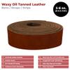 European Leather Works Oil Tanned Waxy Finish Leather 5-6 oz (2-2.4mm) Belts Size: 3.50"x60" (8.9x152 cm) | Medium Brown Color | Natural Grass Fed Full Grain Cowhide Straps, Strips, Knife Sheaths view 2