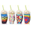 AJLTPA 4Pack Reusable Iced Coffee Sleeve Insulator Sleeves for Cold Drinks Beverages, Neoprene Cup Holder for Most Coffee, Fits 22-24oz Medium Cups (Tie dye with Handle) view 1