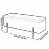 Folding Storage Sofa Stool Comfortable Flannel with Safety Hinge Toy Box Gold-Plated Stainless Steel Base Can Bear 150kg 60x45x45cm(Color:Pink) view 2
