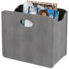 HofferRuffer Magazine Basket Holder, Foldable Magazine Rack, Document File Holder Organizer, File Folder, Newspaper Storage Bin Organizer for Home or Office (Dark Grey Shagreen) view 1