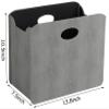 HofferRuffer Magazine Basket Holder, Foldable Magazine Rack, Document File Holder Organizer, File Folder, Newspaper Storage Bin Organizer for Home or Office (Dark Grey Shagreen) view 2