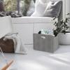 HofferRuffer Magazine Basket Holder, Foldable Magazine Rack, Document File Holder Organizer, File Folder, Newspaper Storage Bin Organizer for Home or Office (Dark Grey Shagreen) view 4