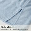 MissShorthair Hooded Towel Robe for Kid, Zipper Beach Cover Up, Swim Changing Robe for Boy, Girls Bath Towelling Poncho Light Blue 11-13 Years view 4