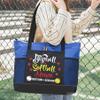 Handance Personalized Baseball Mom Tote Bag Custom Softball Mom Lightweight Tote Bag with Zipper Sports Mom Gift (Style 2) view 2
