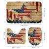 Kazynee American Flag Texas Shower Curtain Sets with Rugs 4 Piece Accessories Bathroom Curtains Shower Set Include Shower Curtain Non-Slip Rug Toilet Lid Cover Bath Mat One Size view 3