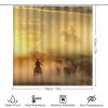 Kazynee Desert Cowboy Shower Curtain Sets with Rugs 4 Piece Accessories Bathroom Curtains Shower Set Include Shower Curtain Non-Slip Rug Toilet Lid Cover Bath Mat One Size view 2